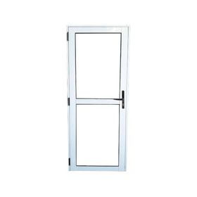 Puerta Interior Vidriada Aluminio 80x200 cm Blanca AM-35 Mundo Glass
