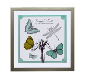 Cuadro 50x50 cm mariposas libélula Ronda