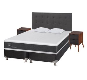 Box spring 2 plazas Ortopedic base dividida B5 + set Éufrates/ Niger + almohadas viscoelásticas Cic