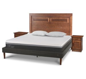 Cama europea Curve 2 plazas Ortopedic Advance + Set Milán + 2 almohadas Cic