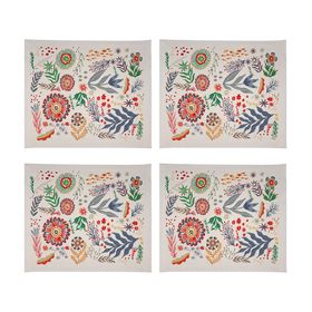 Individual Folk crudo impermeable 42x36 cm 4 un.