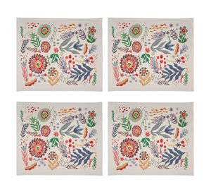 Individual Folk crudo impermeable 42x36 cm 4 un.