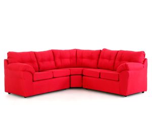Sofá modular 5 cuerpos Roma tela rojo