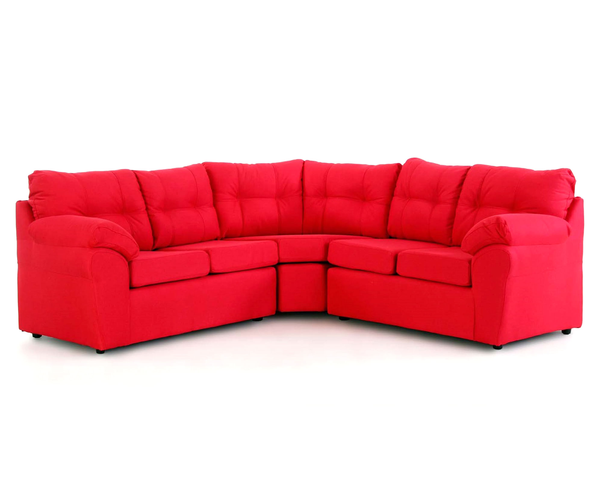 Kea Sofá modular 5 cuerpos Roma tela rojo