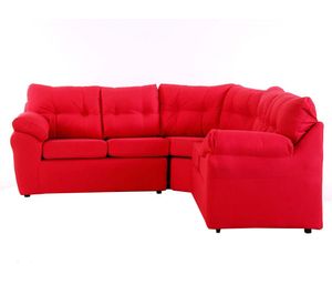 Sofá modular 5 cuerpos Roma tela rojo