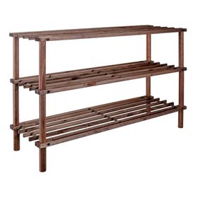 Zapatero organizador 3 niveles café oscuro