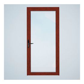 Puerta Interior vidriada 80x200 cm Aluminio termopanel derecha Madera Mundo Glass