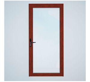 Puerta Interior vidriada 80x200 cm Aluminio termopanel derecha Madera Mundo Glass