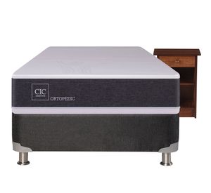 Box spring New Ortopedic 1 plaza +  velador Dublin Caramel Cic