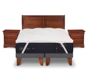 Cama europea 2 plazas Premium dividida + set Miró + Bed Topper Cic