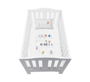 Cubreplumón pack P&P Músicos blanco