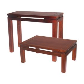 Mesa centro + Arrimo Martina nogal