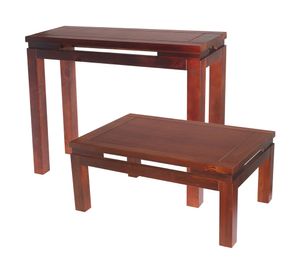 Mesa centro + Arrimo Martina nogal