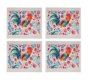 Individual Gallito crudo impermeable 42x36 cm 4 un.