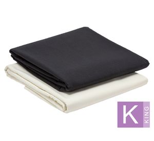 Pack 2 Juego de sábanas King negro/beige