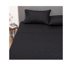 Pack 2 Juego de sábanas King negro/beige
