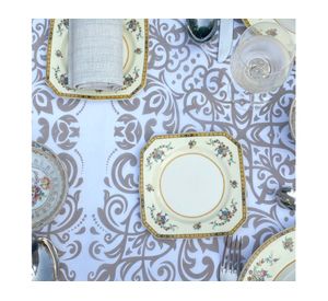 Camino de mesa Versalles blanco velo organza 180x60 cm