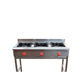 Anafe 3 platos gas licuado gris