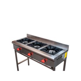 Anafe 3 platos gas licuado gris