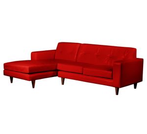 Sofá seccional Salerno izquierdo rojo Latam Home