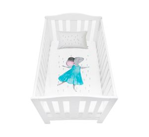 Funda de plumón Ratona blanco cuna