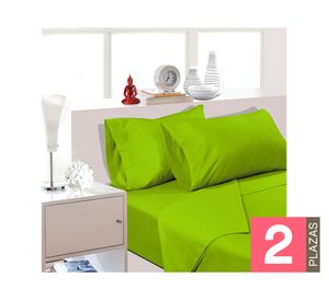 Juego de sábanas 2 plazas 144 Hilos verde