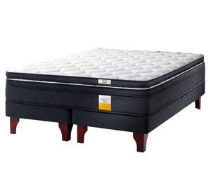 Cama europea Super King + topper + base dividida + patas Drimkip
