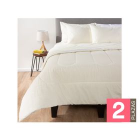 Plumón Bicolor beige/blanco 2 plazas