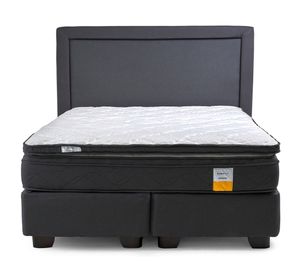 Cama americana Queen Eurotop + respaldo + Topper Drimkip
