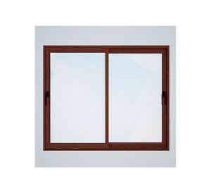 Ventana Aluminio 166x100 cm Termopanel Corredera Madera Mundo Glass