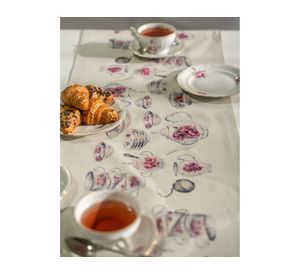 Camino mesa impermeable Tacitas 150x36 cm