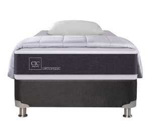Box spring 1.5 plazas Ortopedic B5 + almohada + plumón Cic