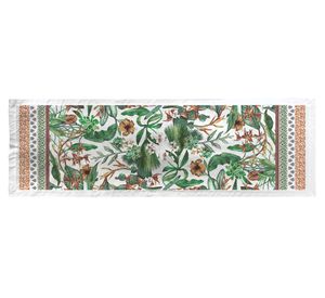 Camino de mesa El Kongo blanco velo organza 180x60 cm