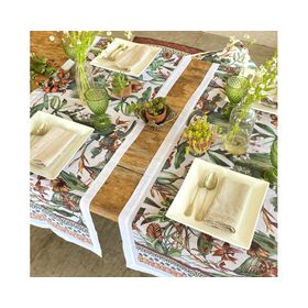 Camino de mesa El Kongo blanco velo organza 180x60 cm