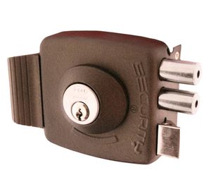 Cerradura sobreponer 30 mm Platinium 2985 café Poli