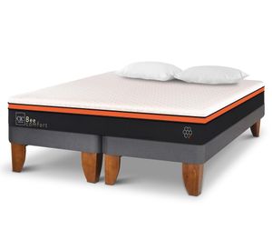 Cama europea King Bee Comfort base dividida + 2 almohadas Cic