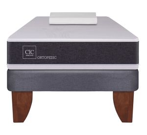 Cama Europea 1 Plaza Ortopedic + almohada viscoelástica Cic