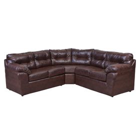 Sofá modular 5 cuerpos Roma ecocuero PU café