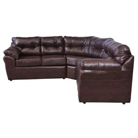 Sofá modular 5 cuerpos Roma ecocuero PU café