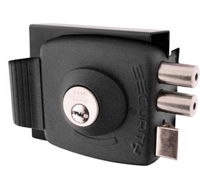 Cerradura sobreponer con caja 30 mm negro Poli