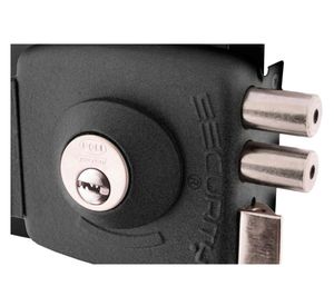 Cerradura sobreponer con caja 30 mm negro Poli