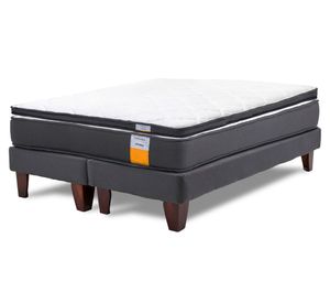 Cama europea funcional Queen base dividida + topper