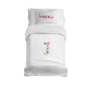 Cubreplumón transición Letras Vintage J blanco