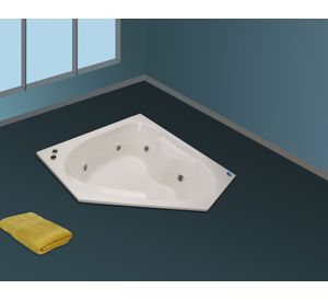 Tina hidromasaje 140x140 cm Noventta blanco Norglas.
