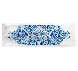 Camino de mesa Greek blanco velo organza 180x60 cm
