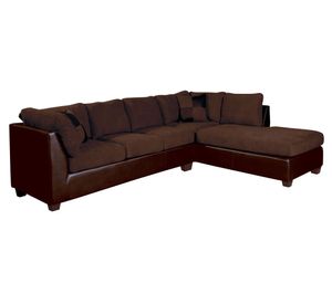 Sofá seccional derecho 5 cuerpos PU Padua chocolate
