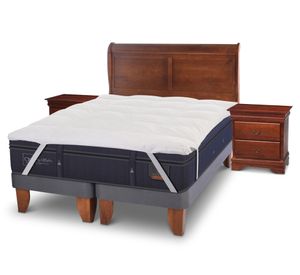 Cama europea 2 plazas Super Premium + Set Miro + bed topper Cic