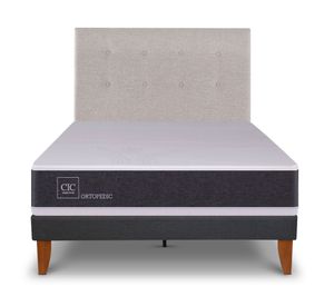 Cama europea Curve Ortopedic 1.5 plazas Tigris + 1 respaldo Cic