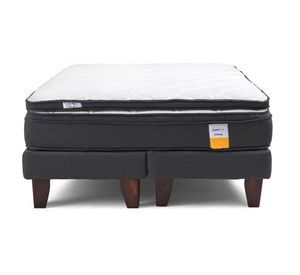 Cama europea 2 plazas + topper x 190 cm + base dividida Drimkip