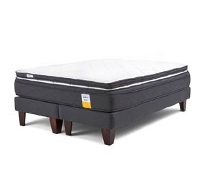 Cama europea 2 plazas + topper x 190 cm + base dividida Drimkip
